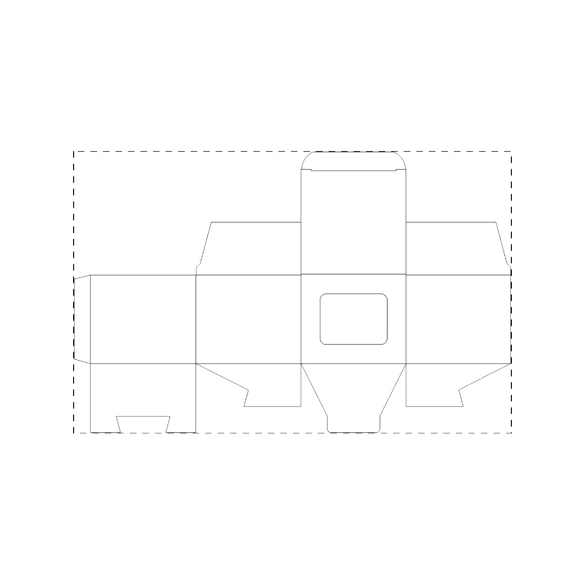 Karton met venster (34,4 x 22,1 cm)