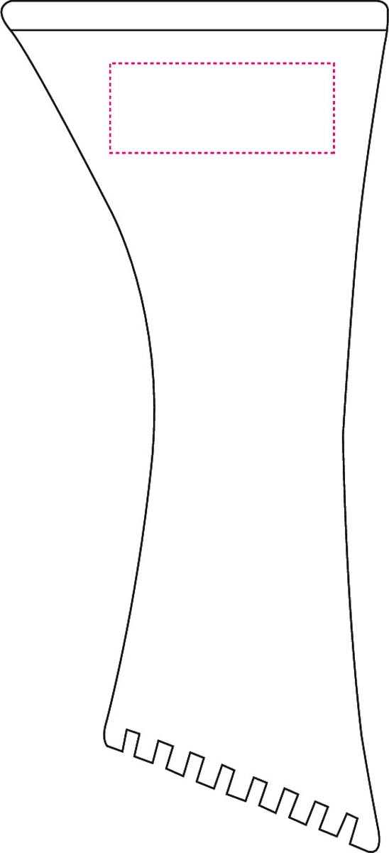 Bovenkant, met krasrand (5x2 cm)