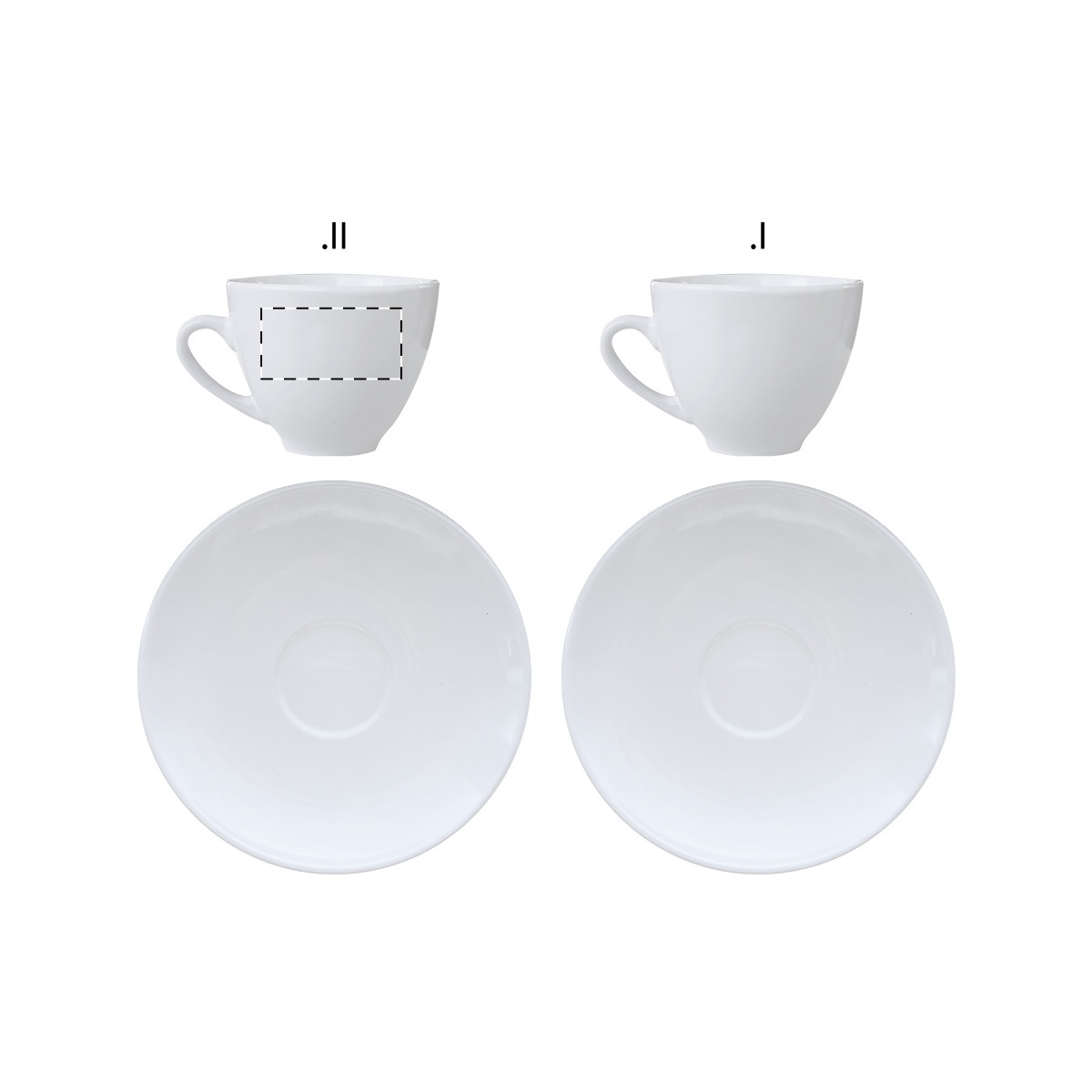 Mok 1 - tegenover het handvat (3 x 2 cm)