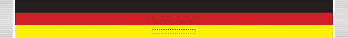 op geel/rode stroken (20x2 cm)