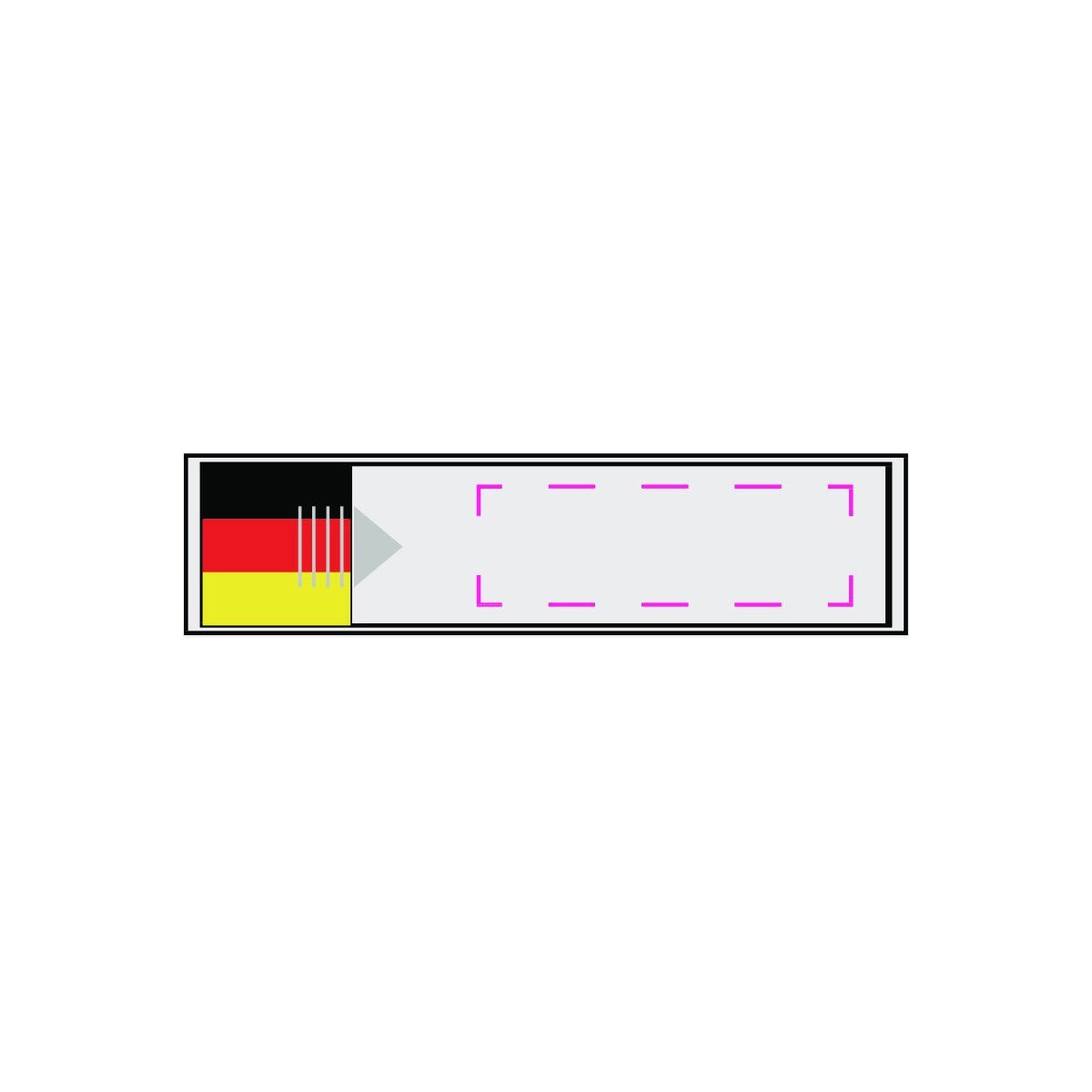 op deksel (4,3x1,1 cm)
