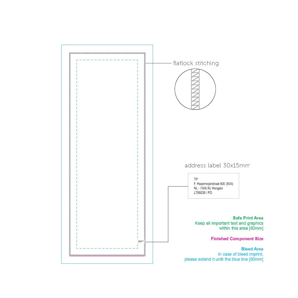 Handdoek zijde 2 (300 x 800 mm)