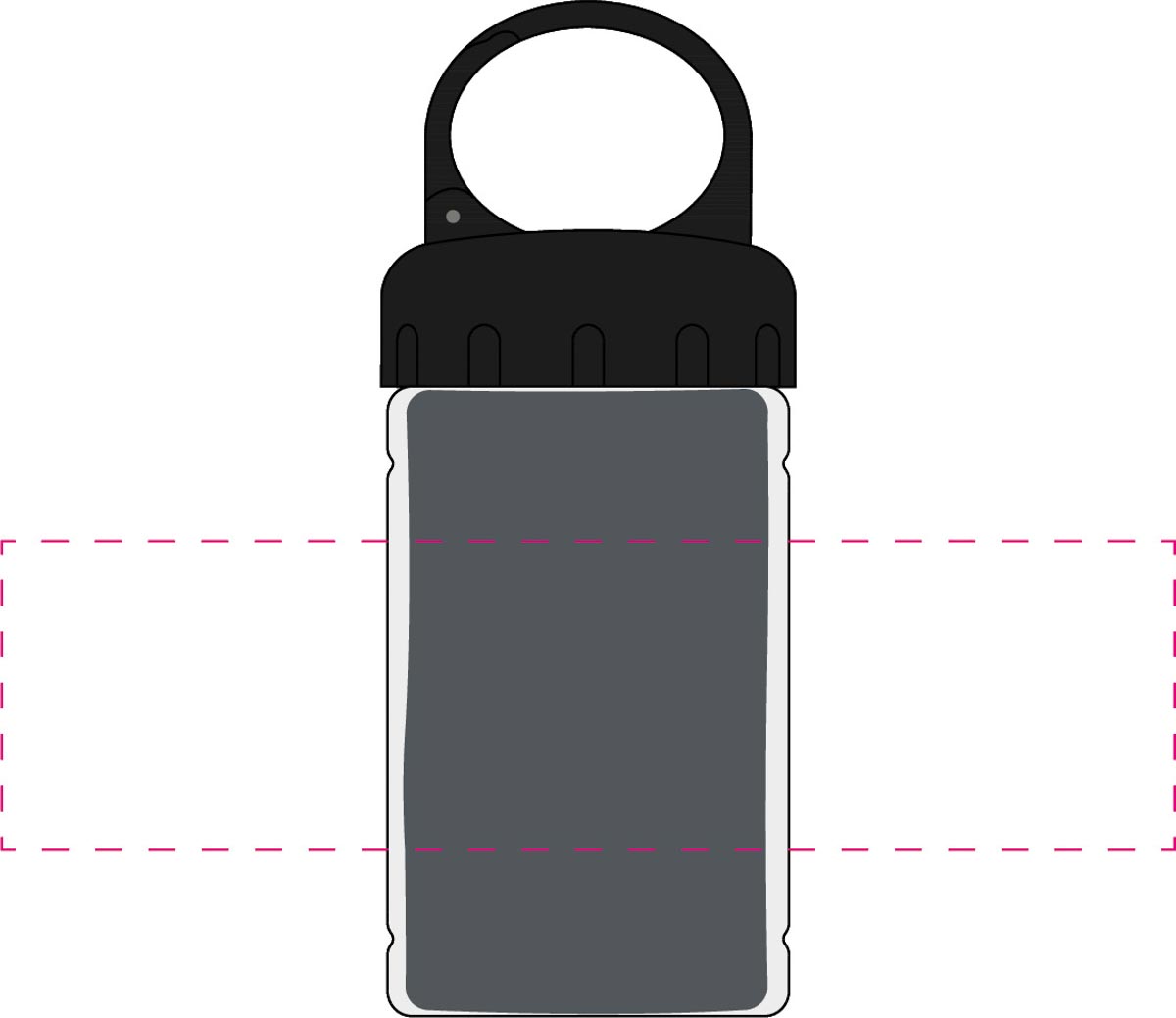 gecentreerd rondom (19x5 cm)