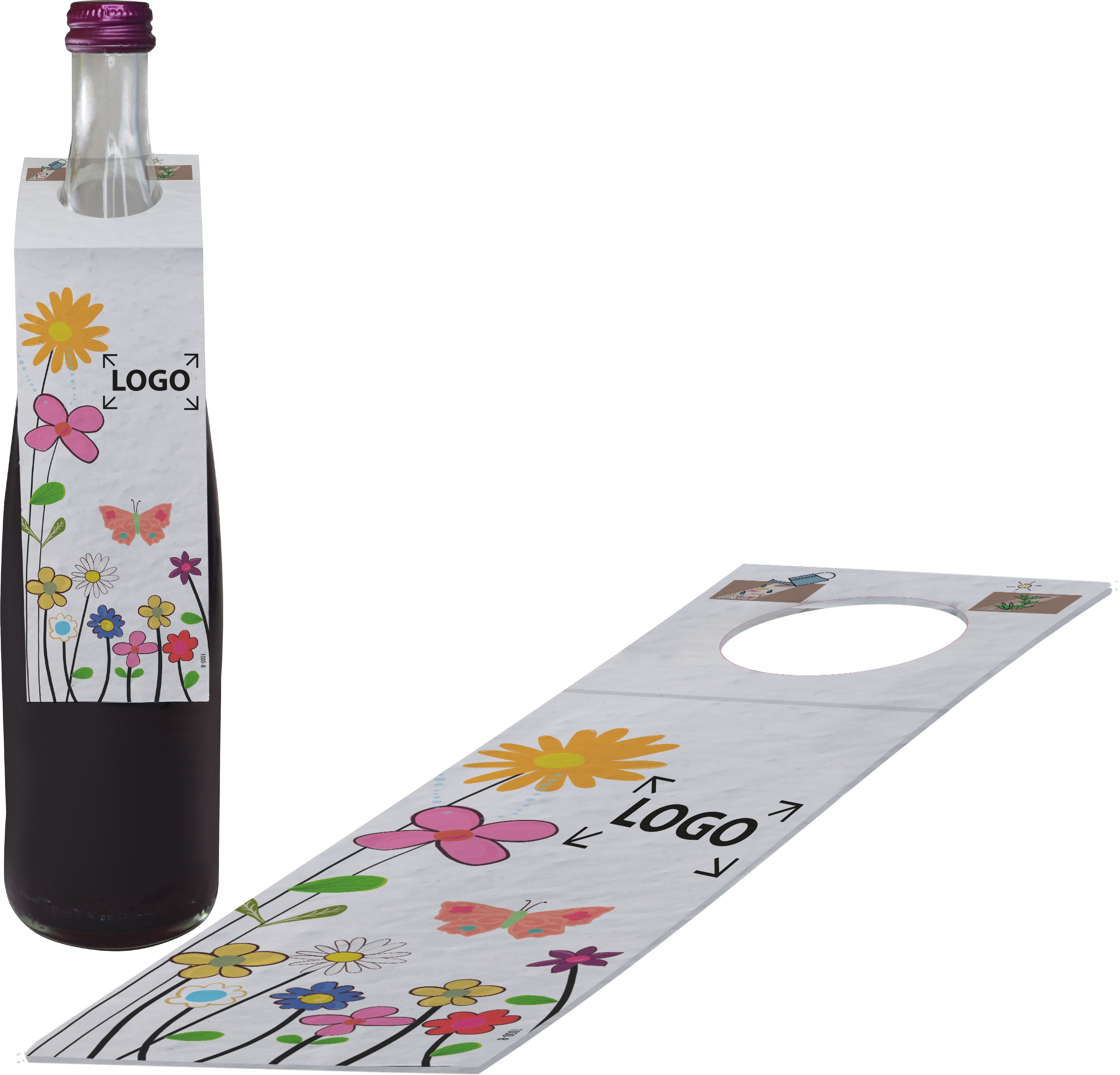 op het zaadpapier (6,0 x 12,0 cm)