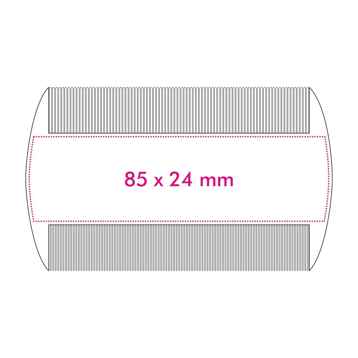 Voorzijde (8,5 x 2,4 cm)