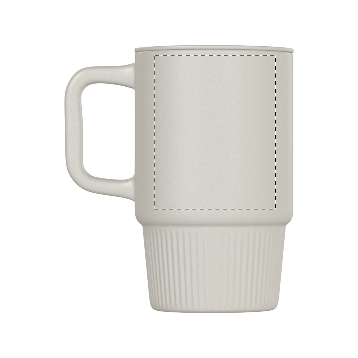 Tegenover het hengsel (11 x 6 cm)