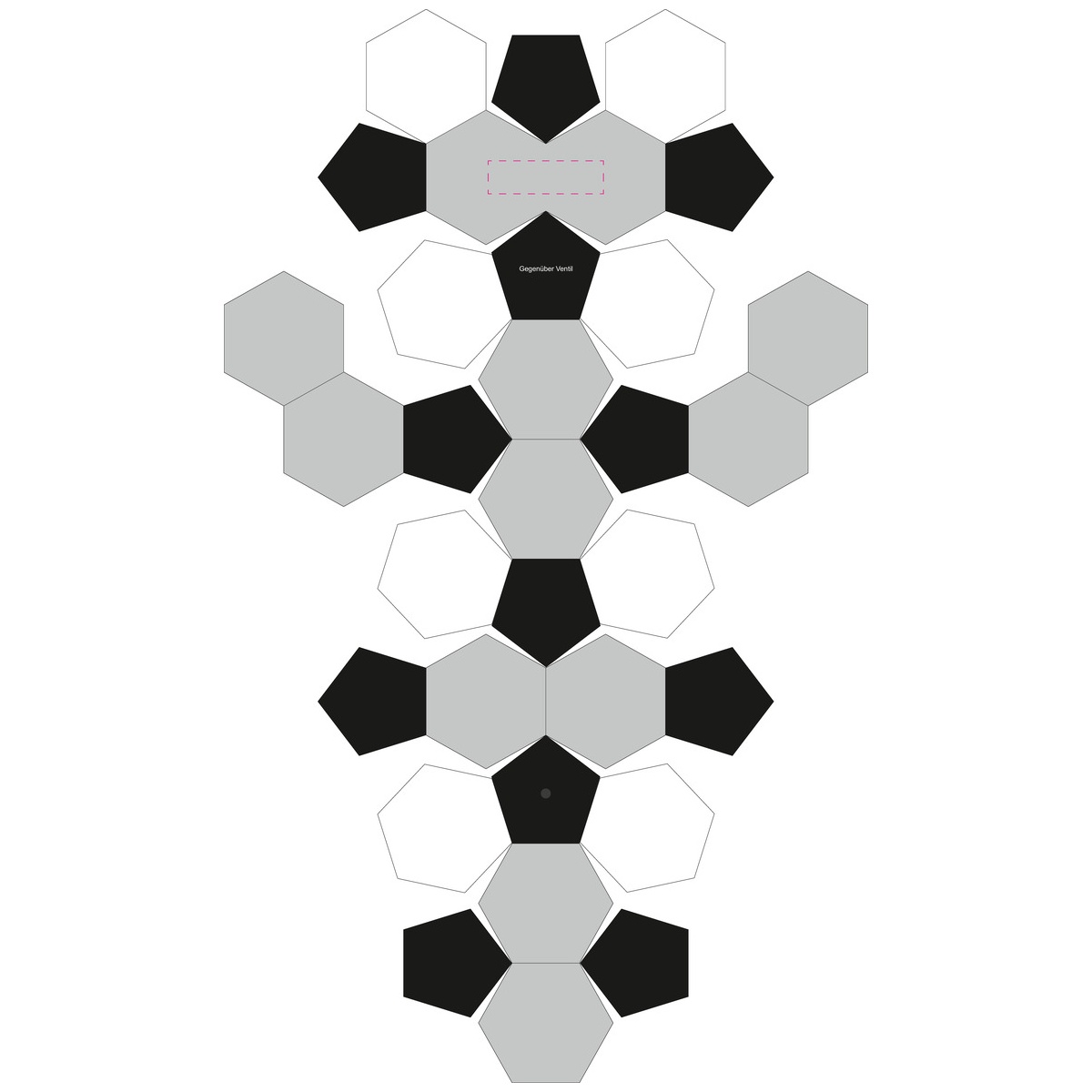 op grijs segment (Ø 5 cm)