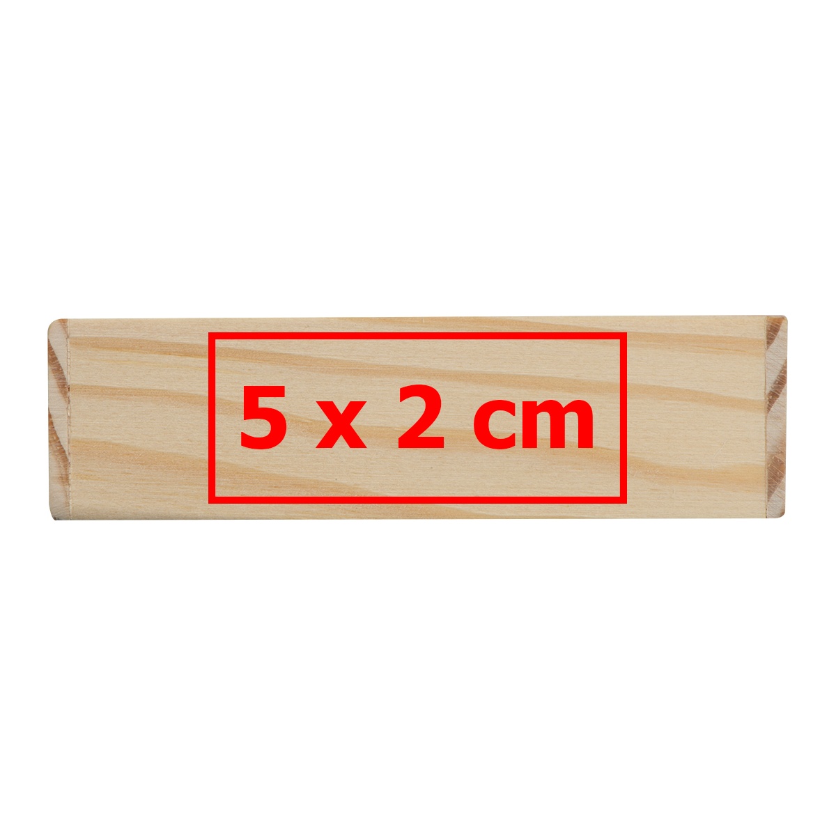 Op één zijde (6 x 2 cm)