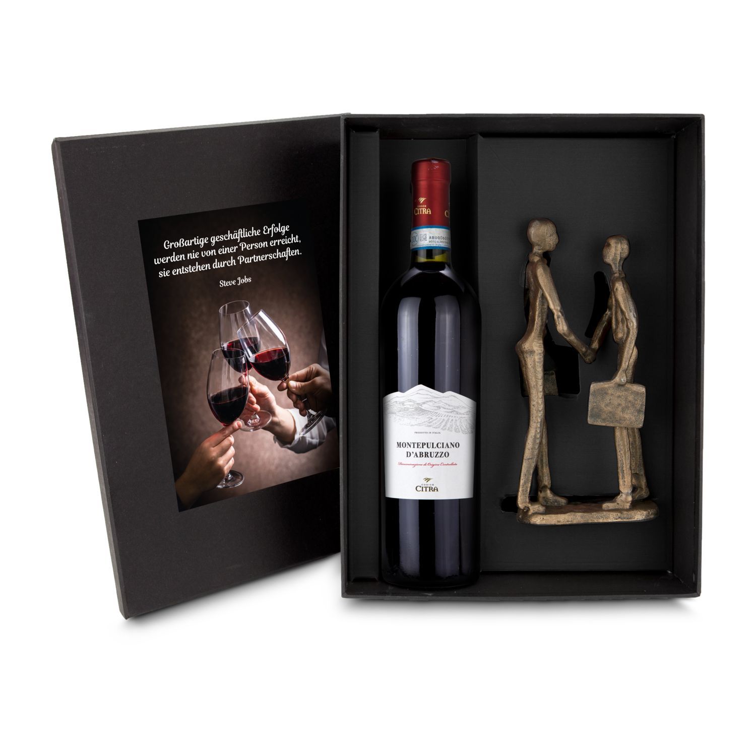 op de geschenkverpakking (3 x 1,5 cm)