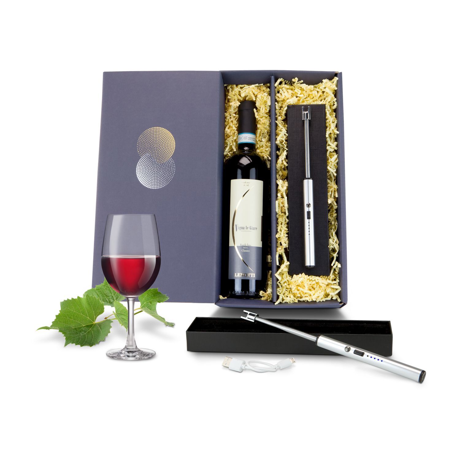 op de aansteker (0,5 x 10 cm)