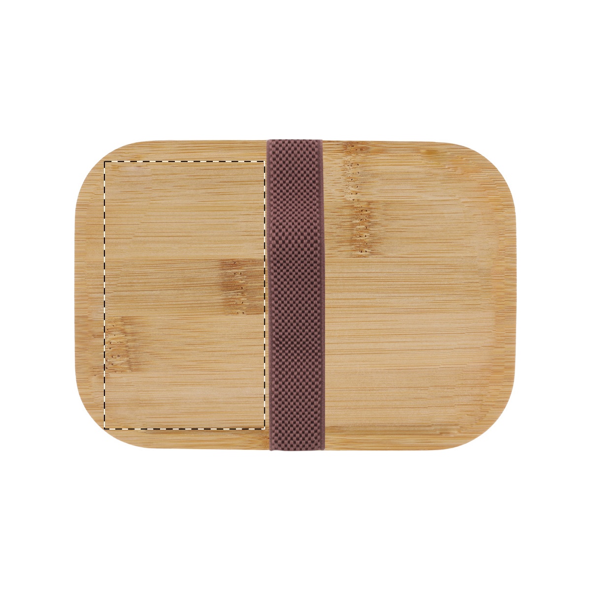 Bovenkant op de doos links (6 x 5 cm)