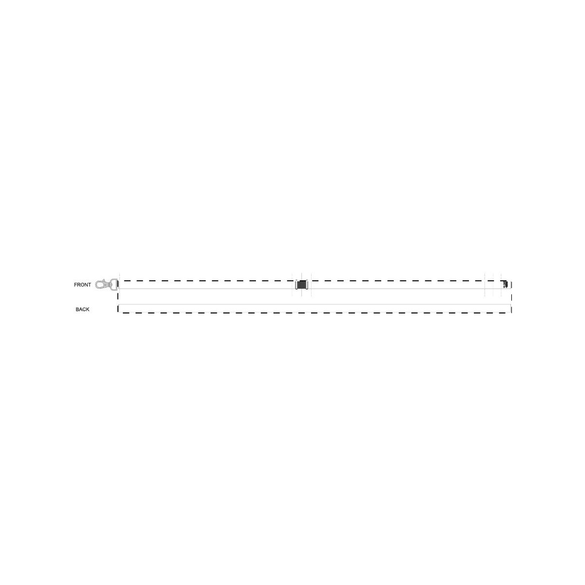 Voorkant - achterkant (97,3 x 2 cm)