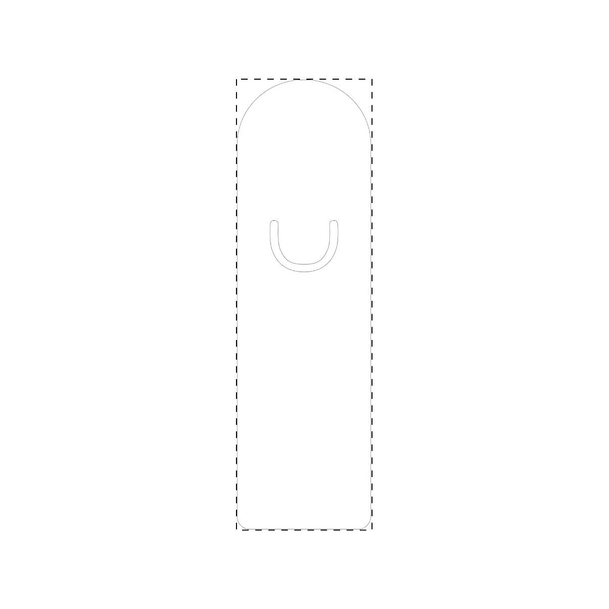 Voorkant envelop (5,2 x 17,5 cm)