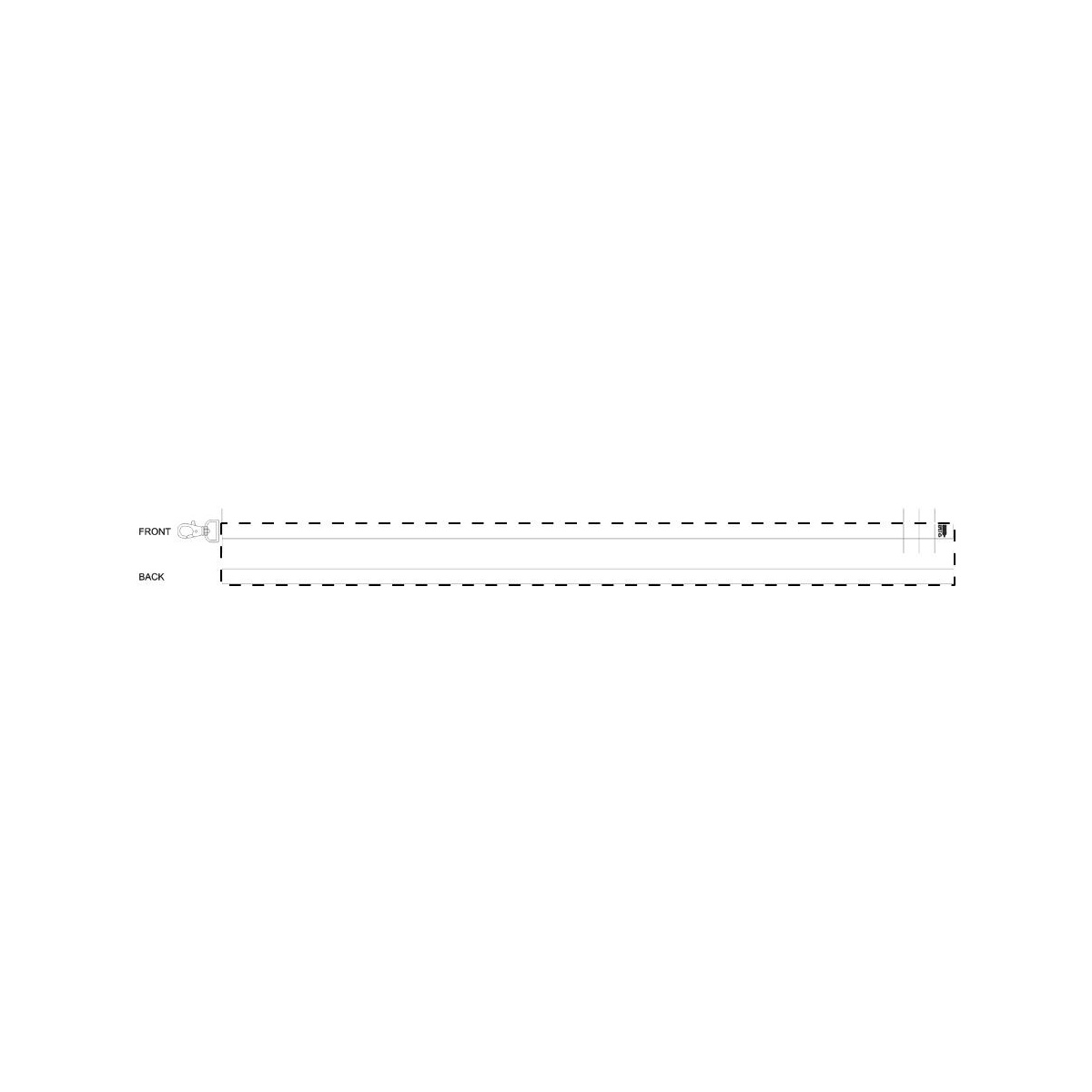 Voorkant - achterkant (96,5 x 2 cm)