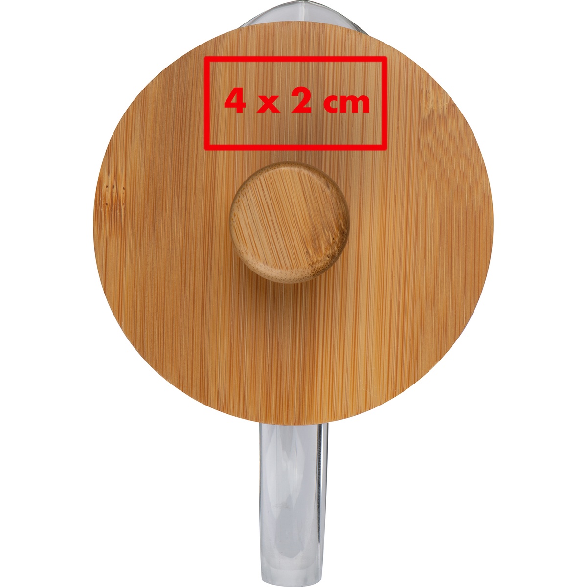 Op het glazen oppervlak (5 x 5 cm)