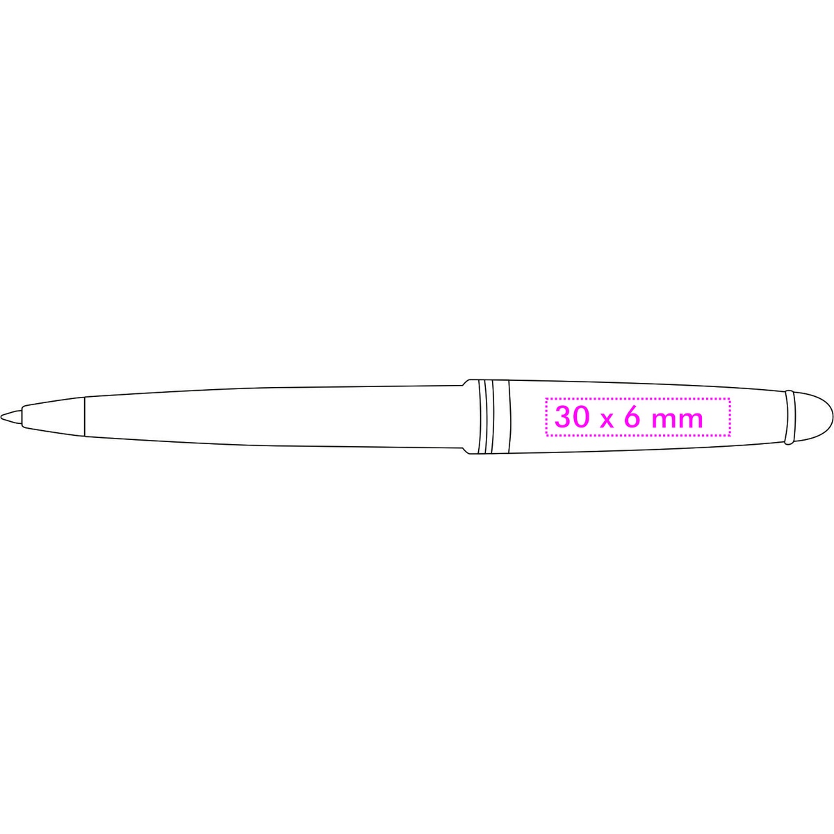 Tegenover de clip (3 x 0,6 cm)