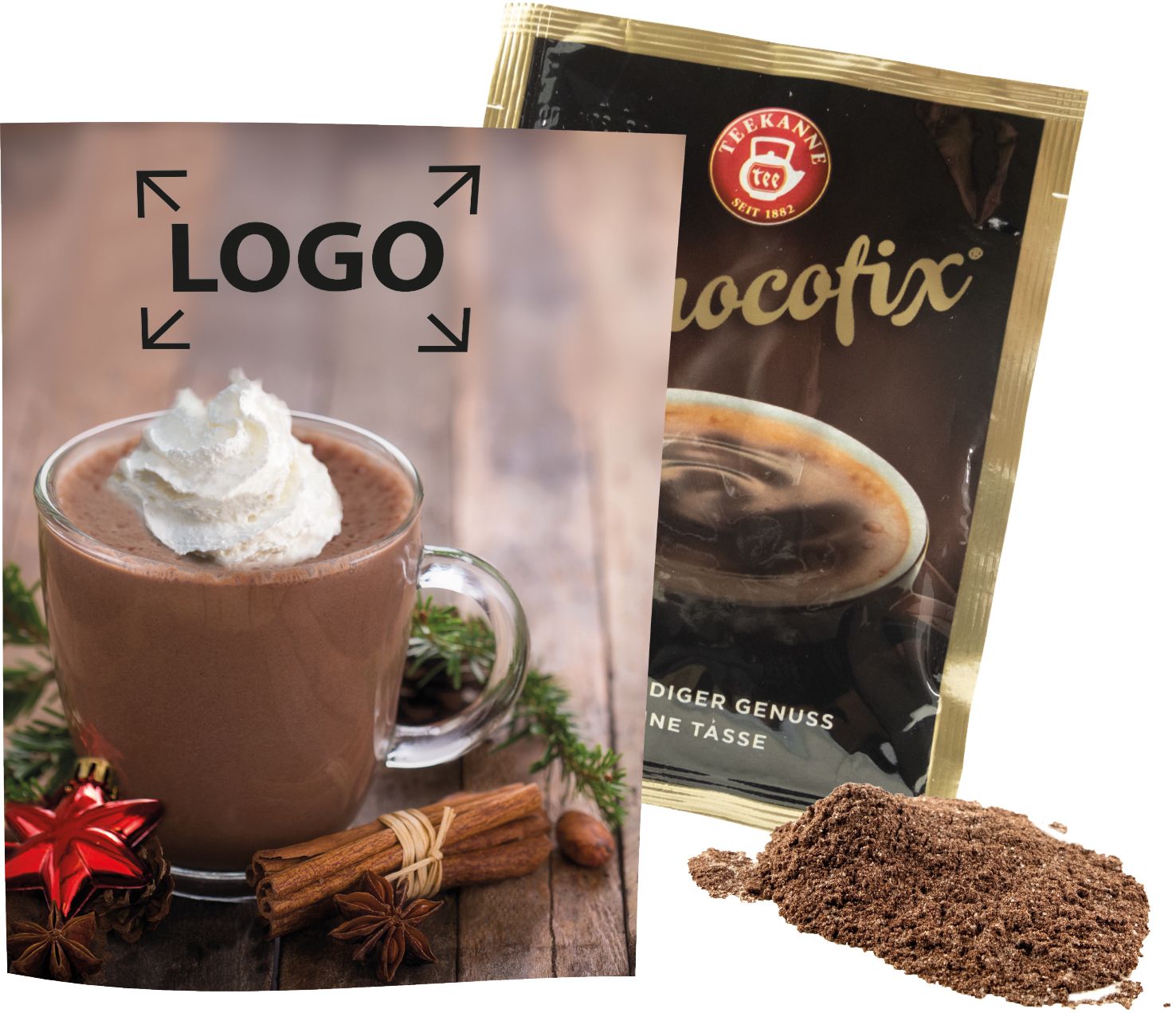 op de kaart (20,0 x 13,0 cm)