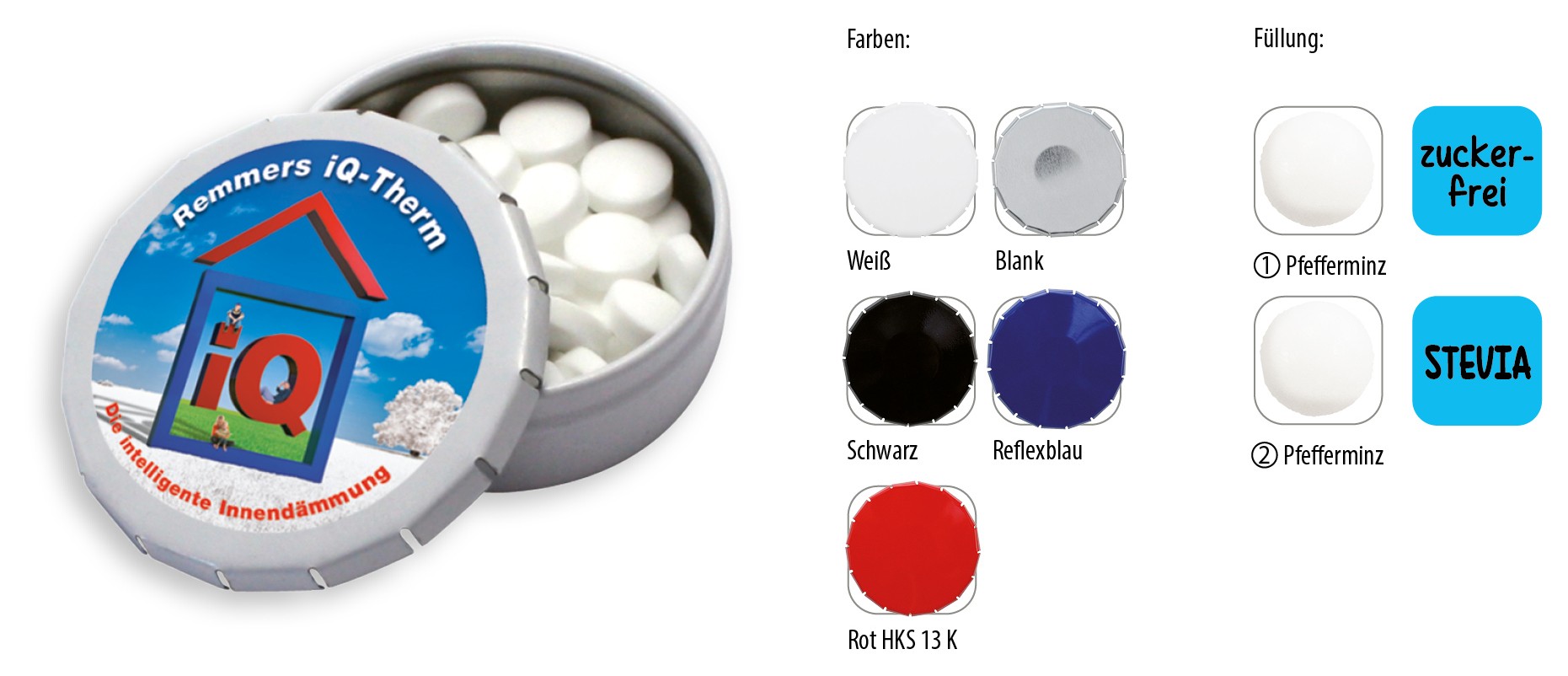 op het artikel (Ø 4,5 cm, Höhe 1,4 cm)