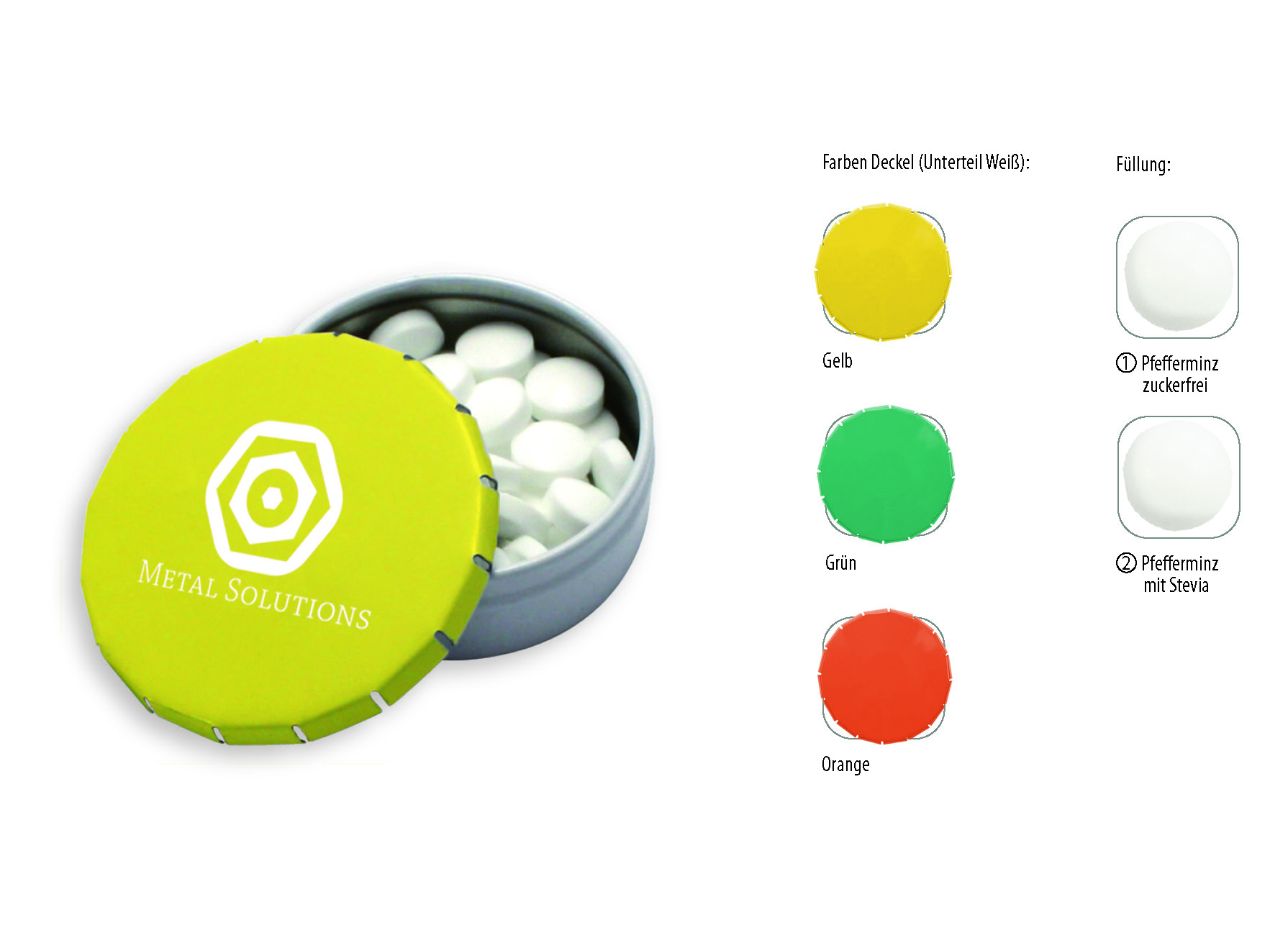 op het artikel (Ø 4,5 cm, Höhe 1,4 cm)