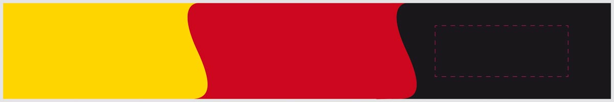 op zwart segment (13x5 cm)