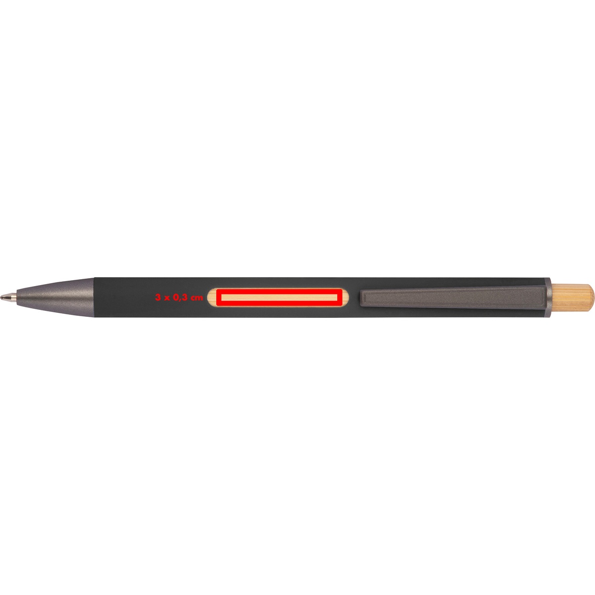 Naast de clip (3,5 x 0,6 cm)