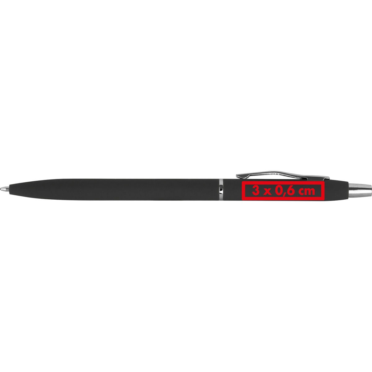 Naast de clip (3 x 0,5 cm)