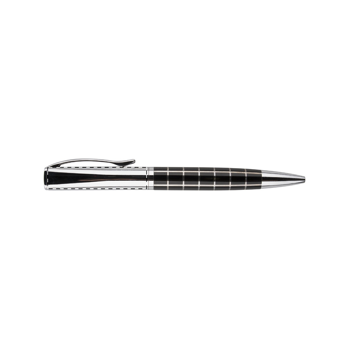 Balpen links van de clip (3 x 0,6 cm)