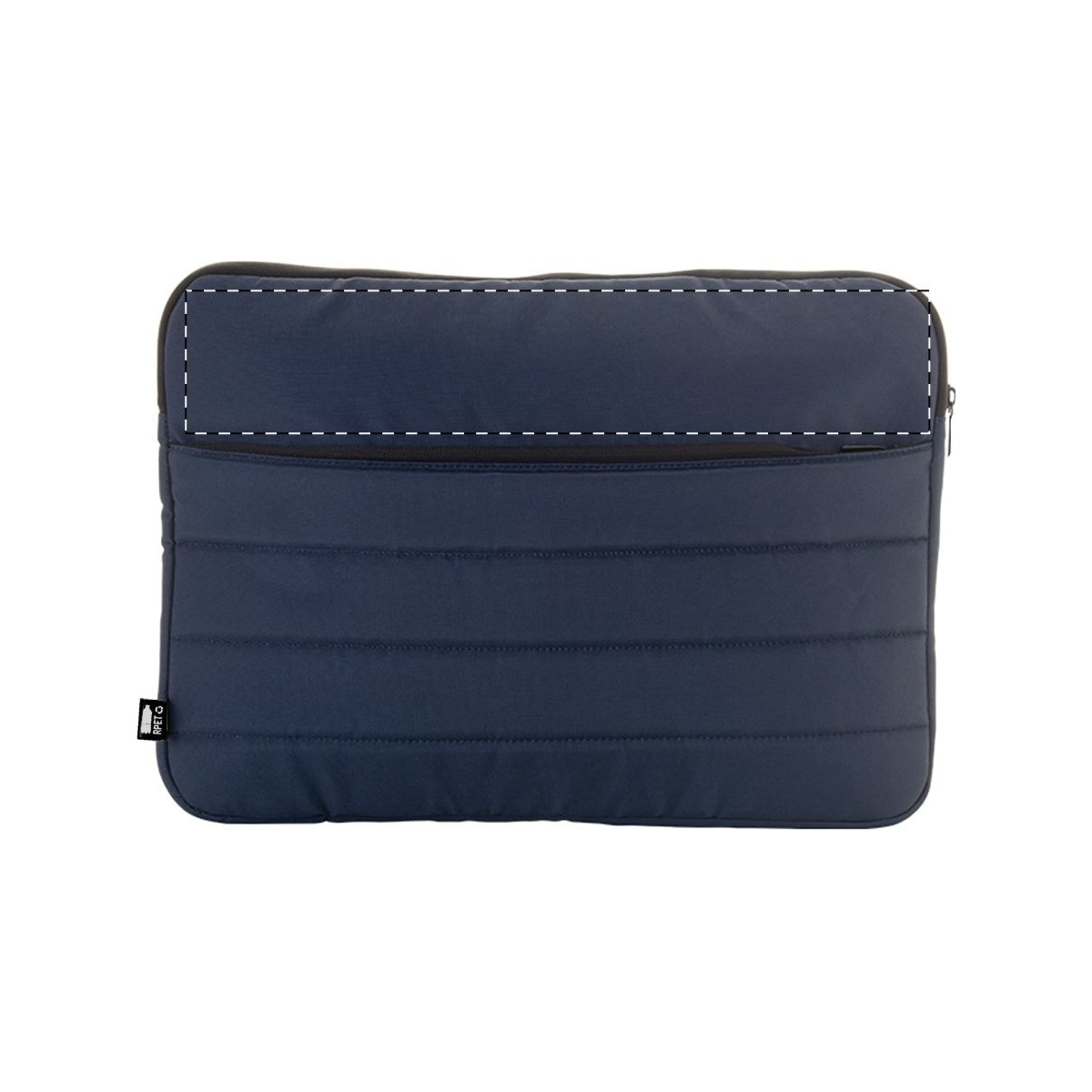 Achterkant boven rits (15 x 5 cm)