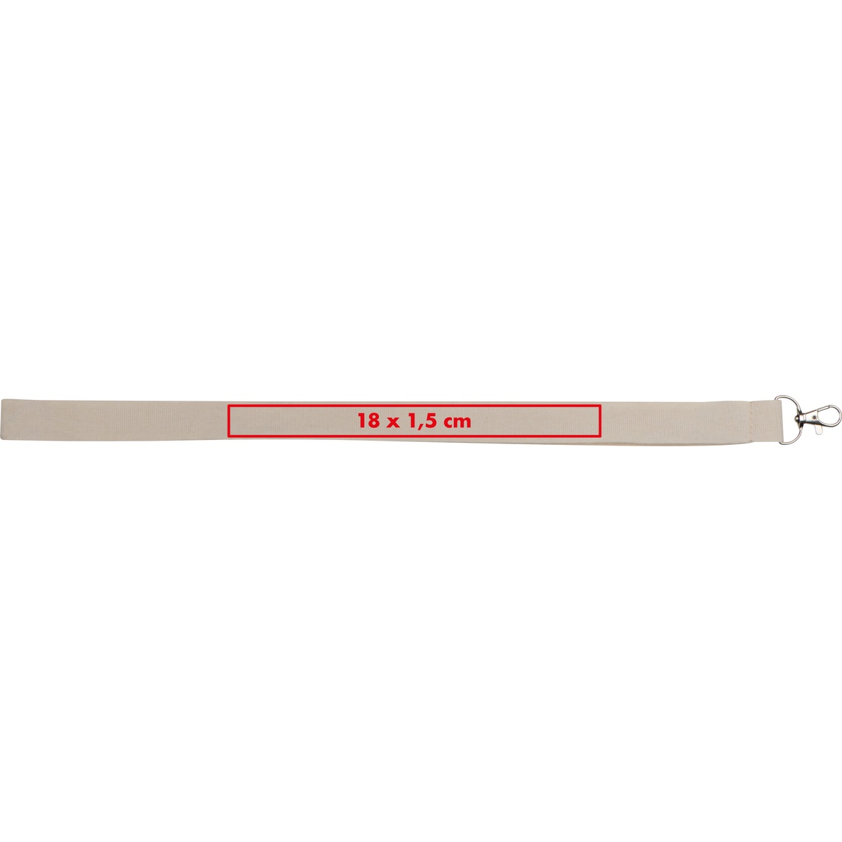 Op het lanyard (15 x 1,5 cm)