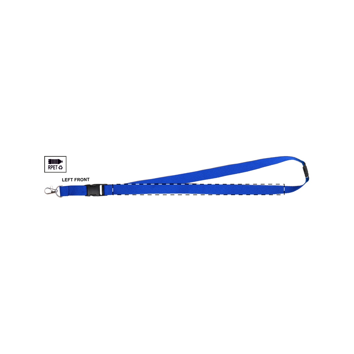 Linker band voorkant (25 x 1,5 cm)