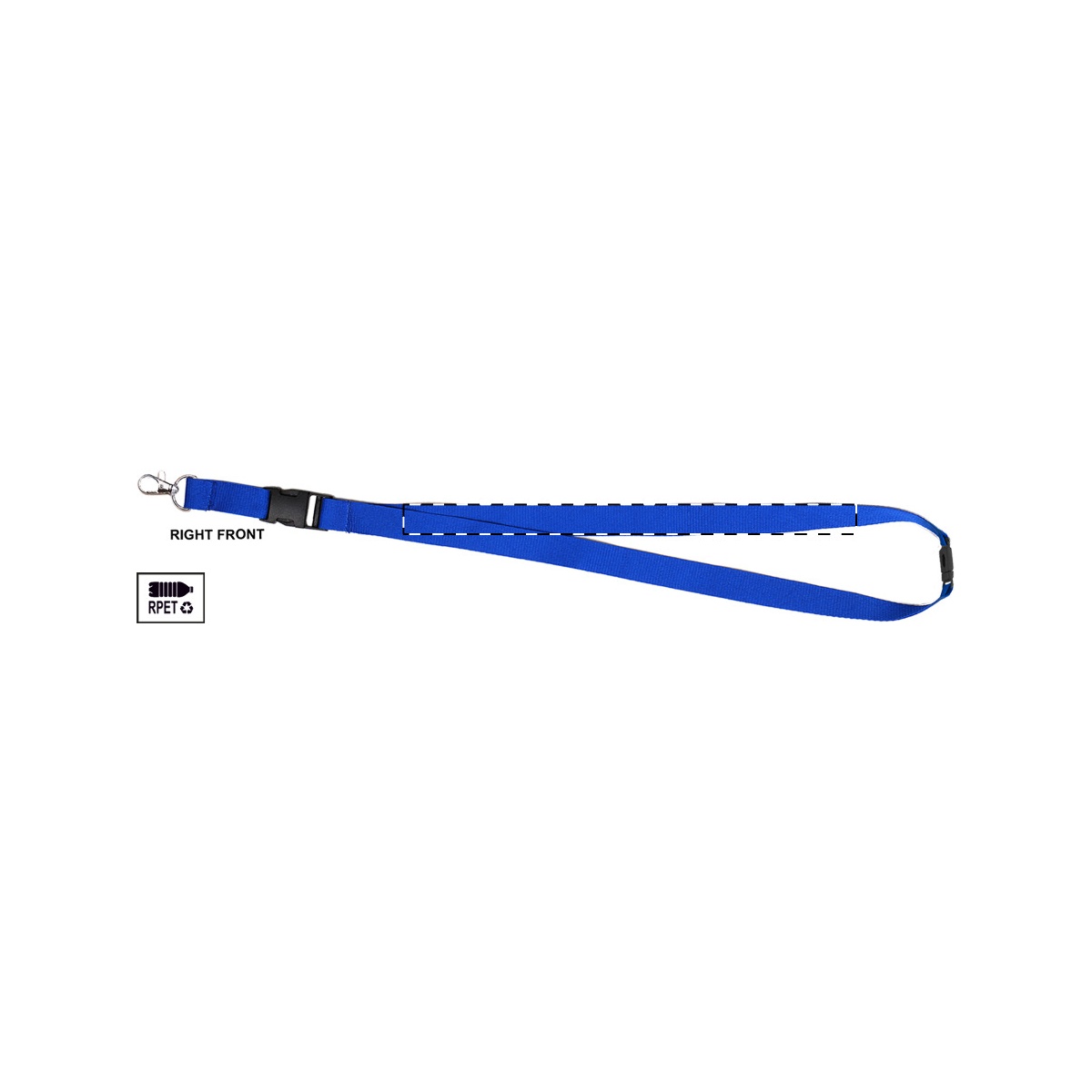 Rechter band voorkant (25 x 1,5 cm)