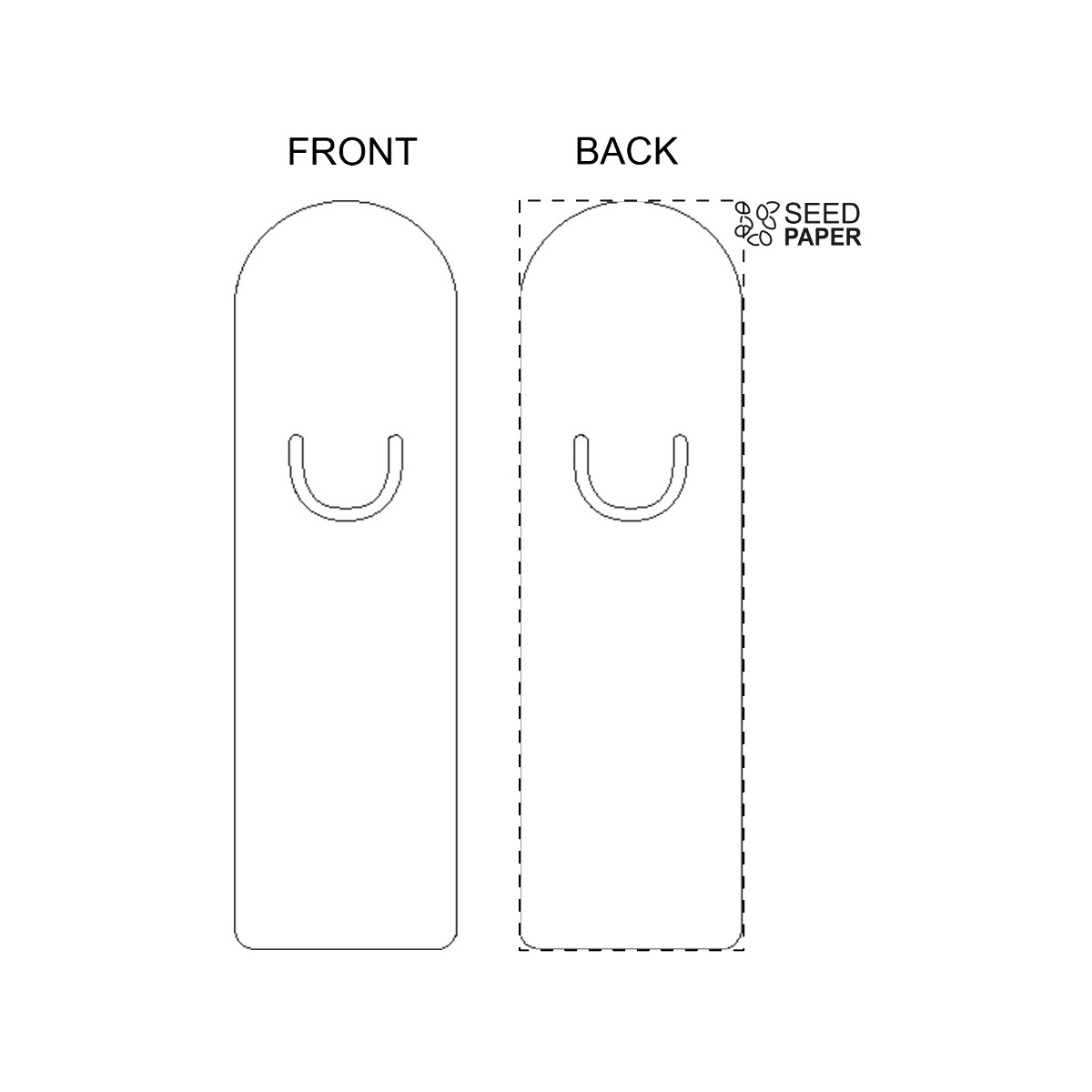 Voorkant envelop (5,2 x 17,5 cm)