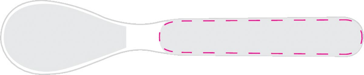 gecentreerd op handvat (7,6x1,3 cm)