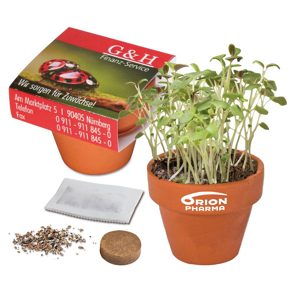 Banderole + tampondruk (Banderole (Deckel) 20,0 x 7,4 cm, Topf: 2,5 x 3,0 cm oder Topfrand: 2,5 x 1,5 cm)