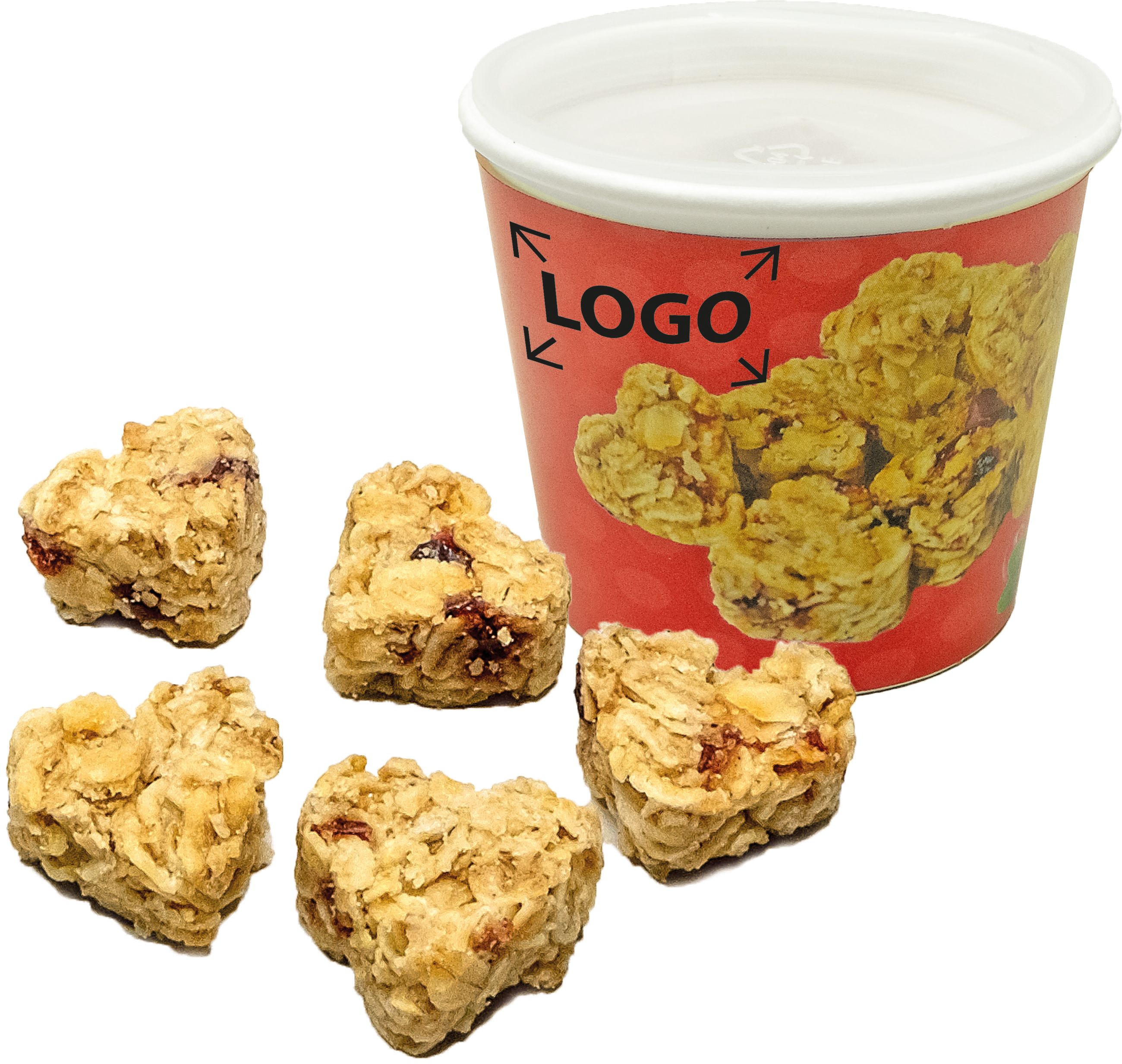 op de banderol (17,0  x 4,5 cm)