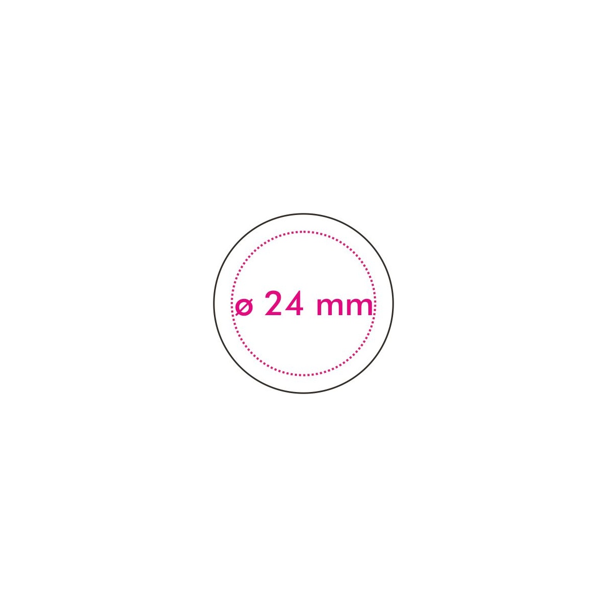 Voorzijde (ø 2,4 cm)
