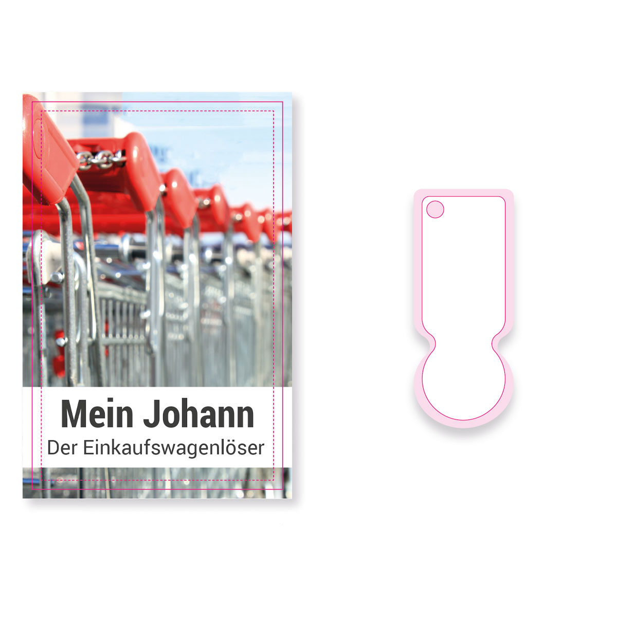 Johann (62 x 23 mm) & kaart (55 x 85 mm)