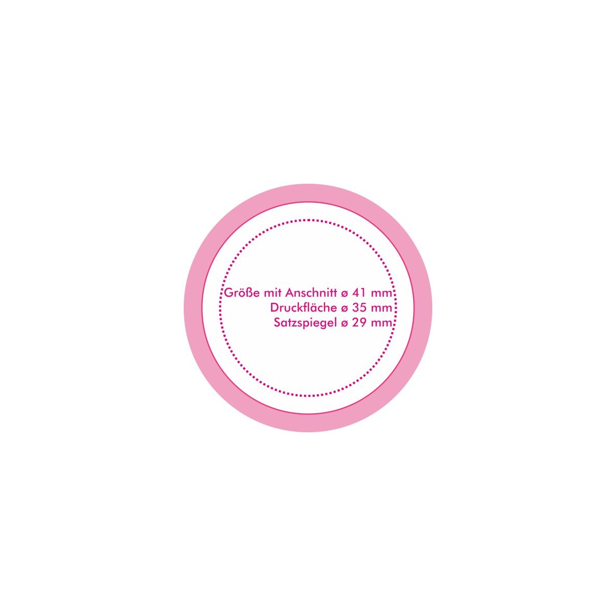 Inlegvel/Sticker voorzijde (ø 3,5 cm)