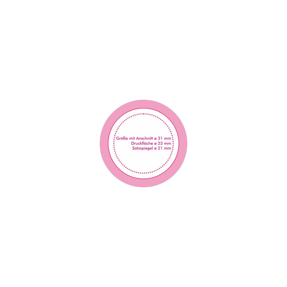Inlegvel/Sticker voorzijde (ø 2,5 cm)