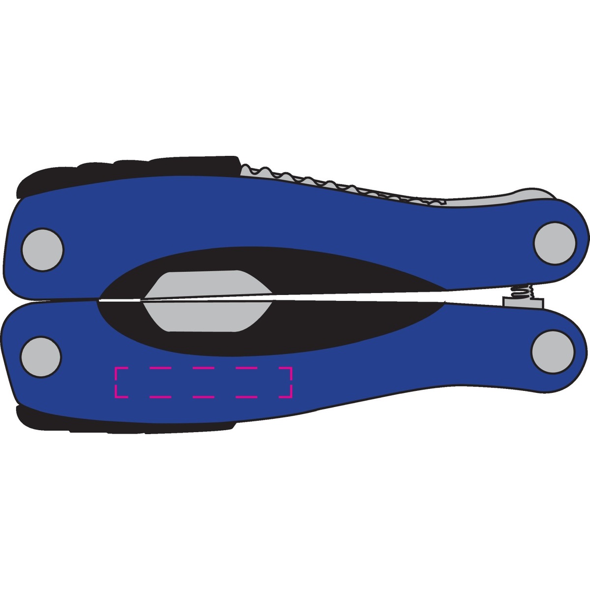 Sluitflap van de hoes (2x1,5 cm)