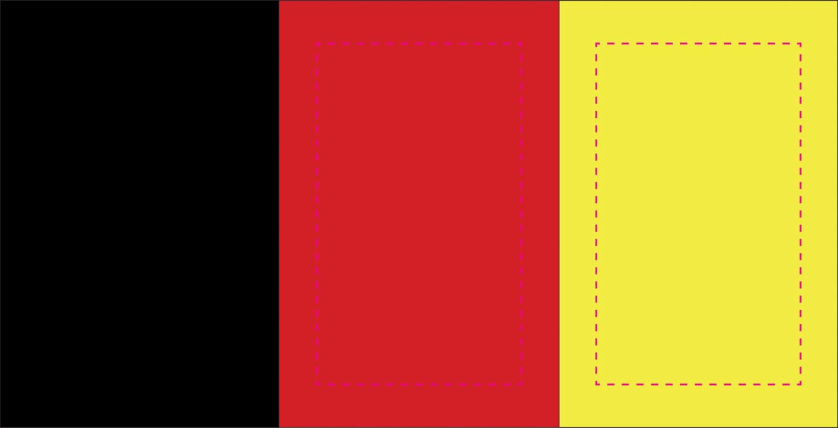 Op geel/rood segment (12x20 cm)