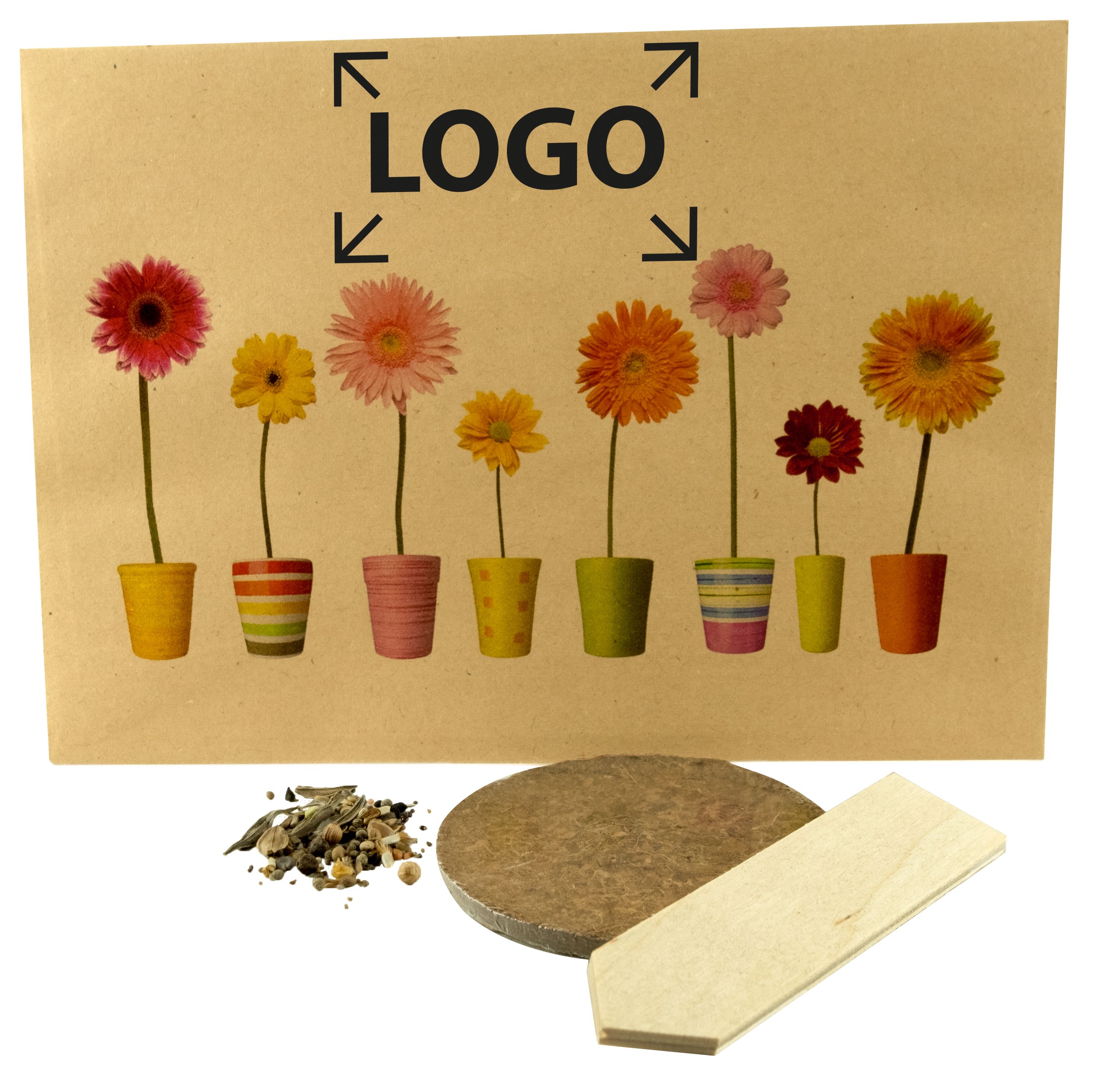 op de zaadzak (10,5 x 15,0 cm)