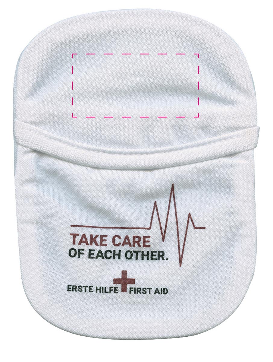 gecentreerd op flap (6x3 cm)