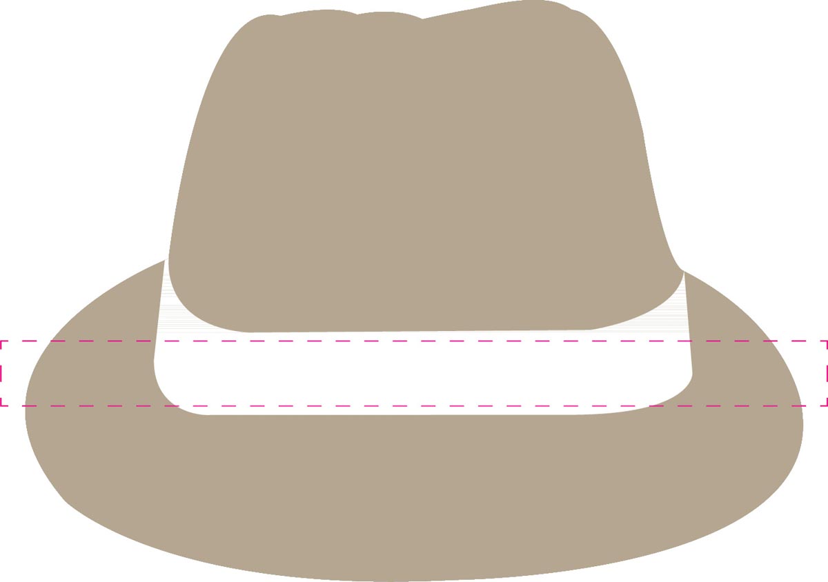 op hoedenband (25x2 cm)