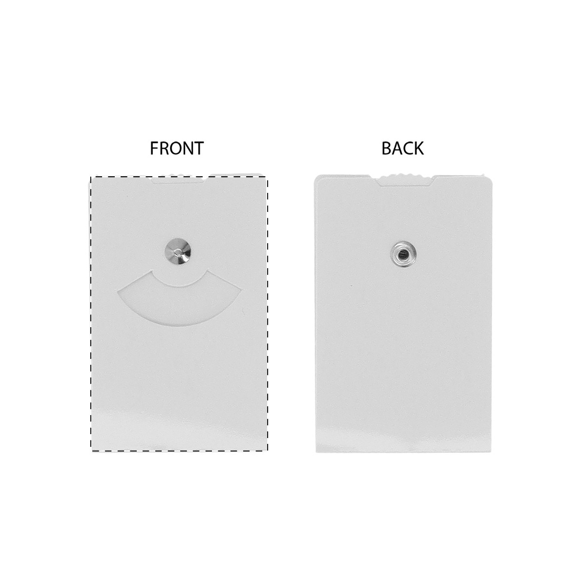 Voorkant (5,4 x 8,5 cm)