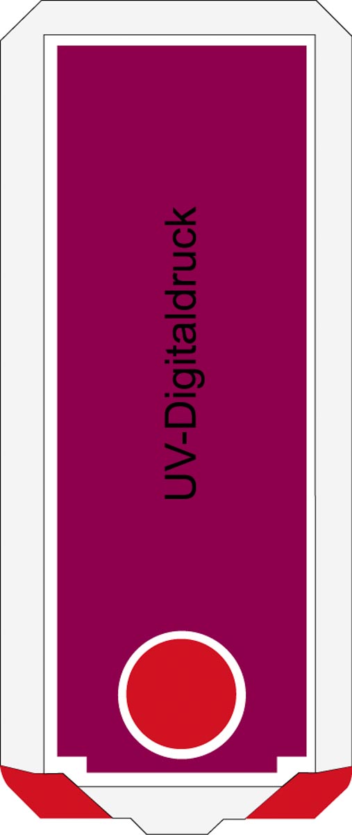 Bovenste gedeelte over het hele oppervlak (2,5x7,2 cm)