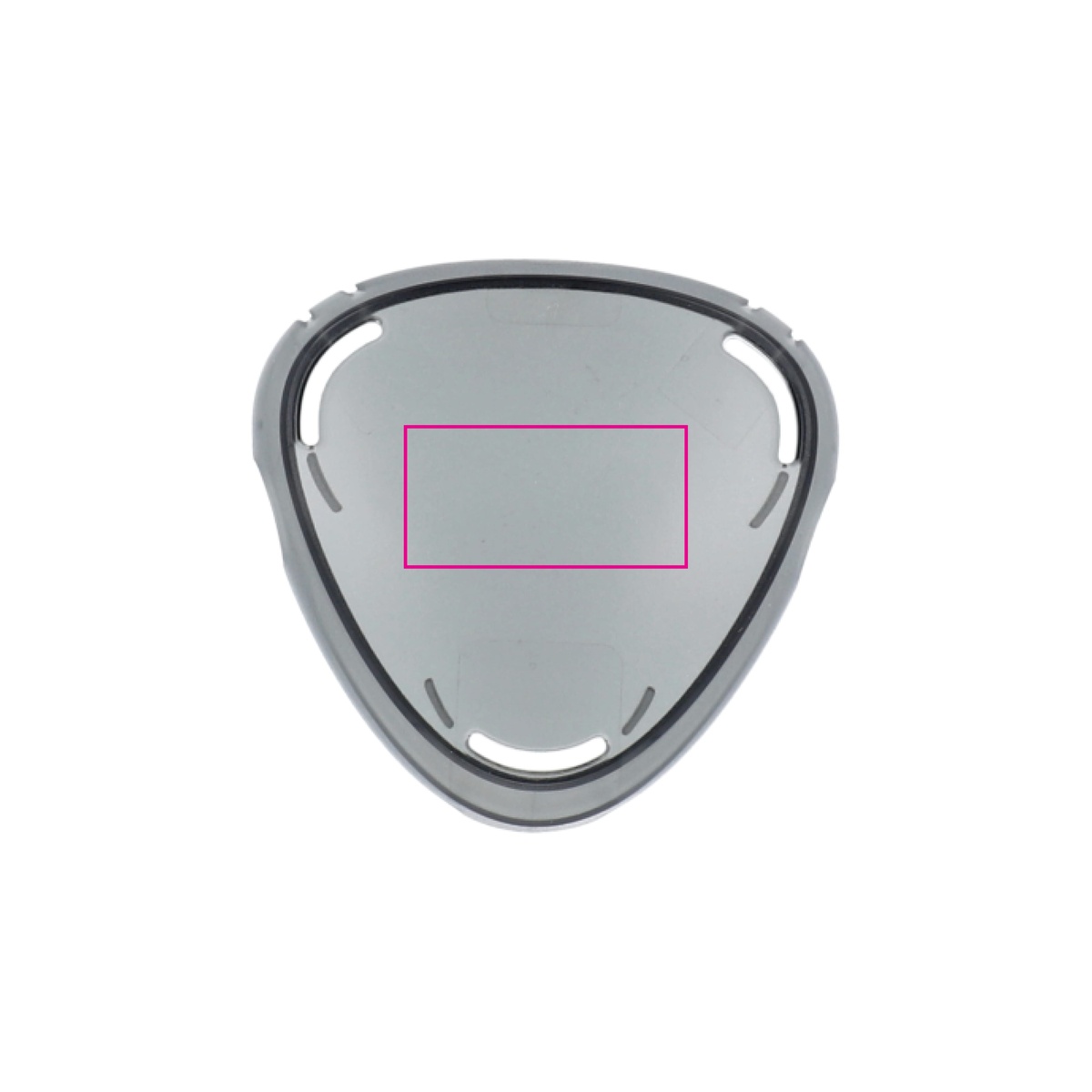 Op de deksel (15 x 30 mm)