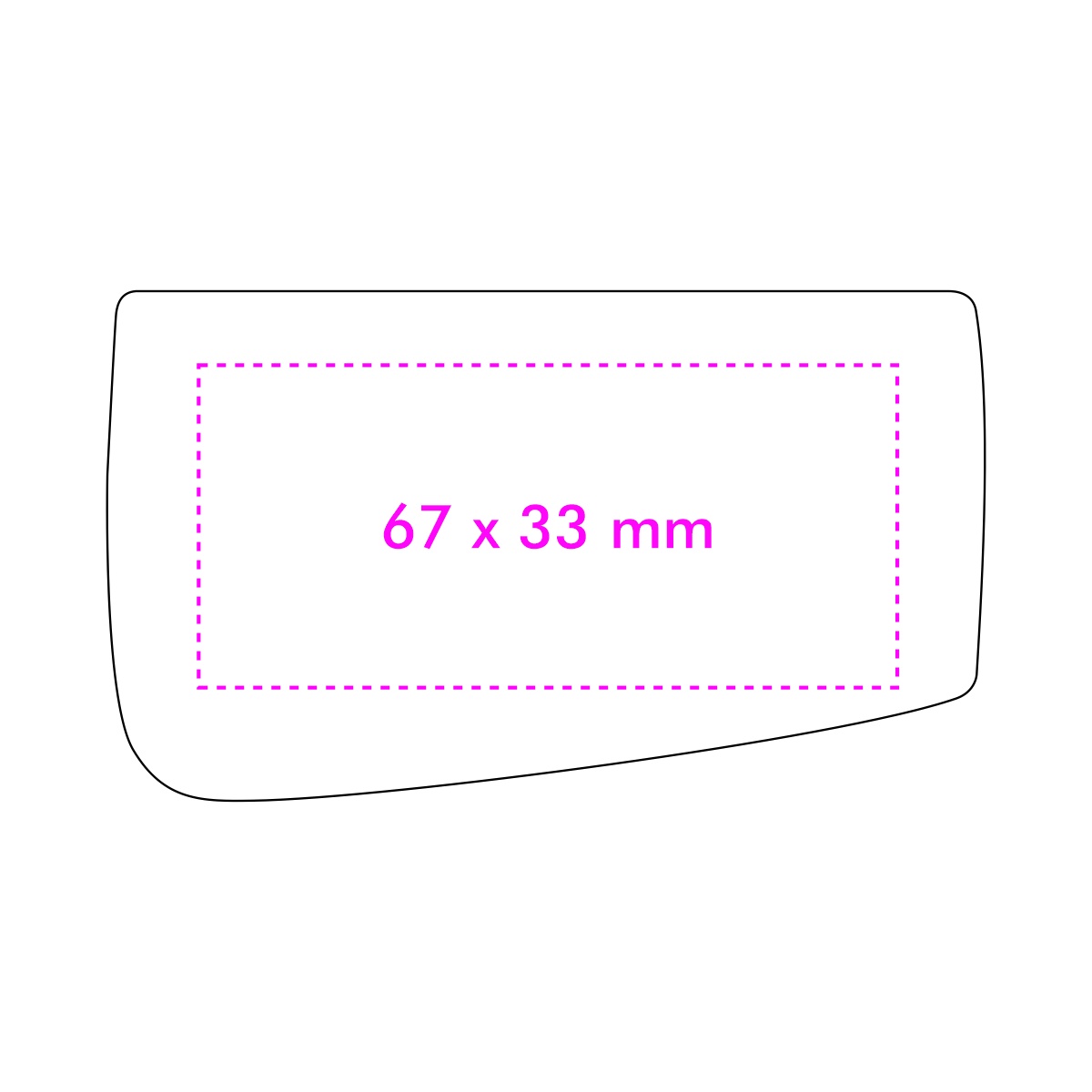 bovenkant (6,7 x 3,3 cm)