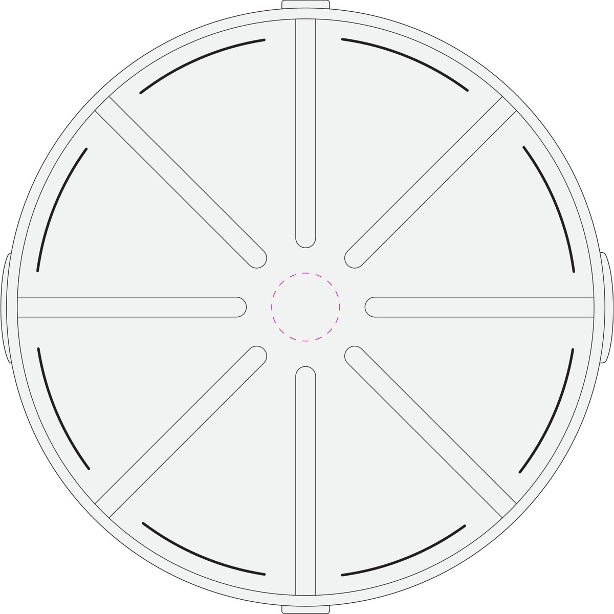 buitenste segment midden (Ø 5 cm)