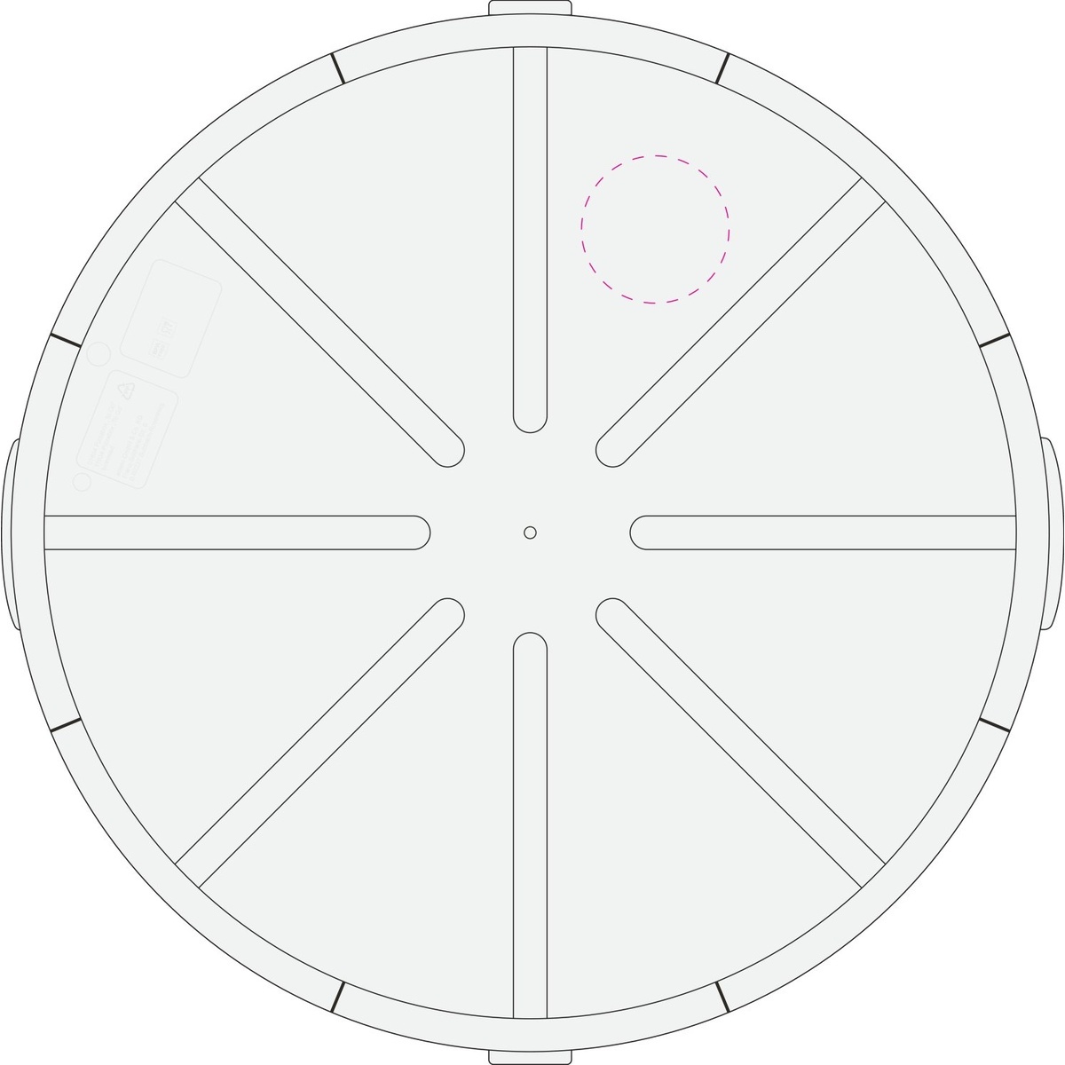 binnen op segment (Ø 5 cm)